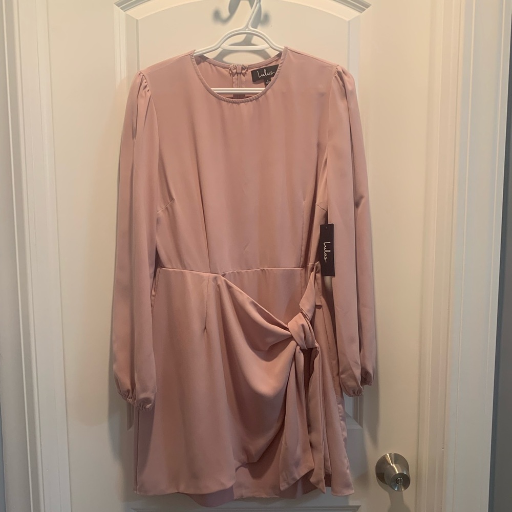 Lulu’s Believe It or Knot Tie-Front Skater Dress